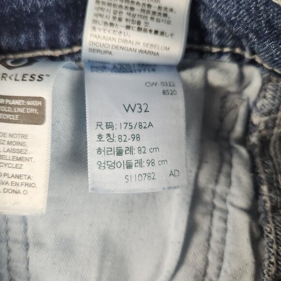 Levi's 502 Hi-Ball Jeans Men's 32 Blue Denim Pants Stretch Tapered - Picture 11 of 12